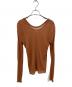hakuji（ハクジ）の古着「Sheer rib ロングスリーブ プルオーバー」｜ブラウン