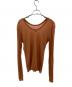 hakuji (ハクジ) Sheer rib ロングスリーブ プルオーバー ブラウン サイズ:FREE：4000円