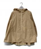 YORIヨリ）の古着「バックギャザー撥水パーカー」｜ベージュ