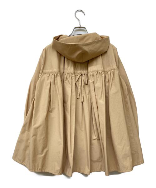 YORI（ヨリ）YORI (ヨリ) バックギャザー撥水パーカー ベージュ サイズ:Freeの古着・服飾アイテム