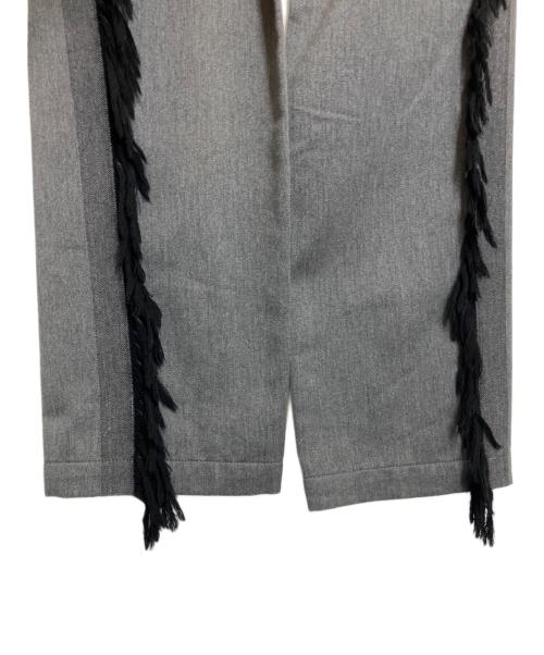 LIMI feu（リミフゥ）LIMI feu (リミフゥ) サイドフリンジパンツ グレー サイズ:S 未使用品の古着・服飾アイテム