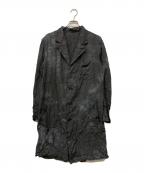 Yohji Yamamoto pour hommeヨウジヤマモト プールオム）の古着「14SS 製品染め皴加工コート」｜ブラック×グレー