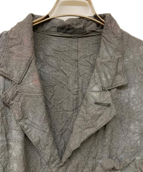 Yohji Yamamoto pour homme（ヨウジヤマモト プールオム）Yohji Yamamoto pour homme (ヨウジヤマモト プールオム) 14SS 製品染め皴加工コート ブラック×グレー サイズ:3の古着・服飾アイテム