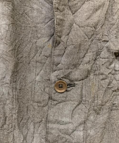 Yohji Yamamoto pour homme（ヨウジヤマモト プールオム）Yohji Yamamoto pour homme (ヨウジヤマモト プールオム) 14SS 製品染め皴加工コート ブラック×グレー サイズ:3の古着・服飾アイテム