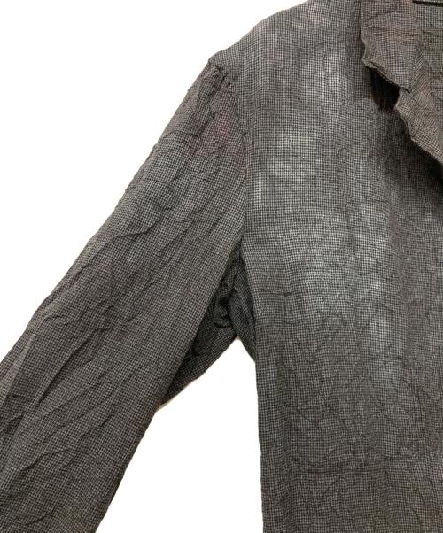 Yohji Yamamoto pour homme（ヨウジヤマモト プールオム）Yohji Yamamoto pour homme (ヨウジヤマモト プールオム) 14SS 製品染め皴加工コート ブラック×グレー サイズ:3の古着・服飾アイテム