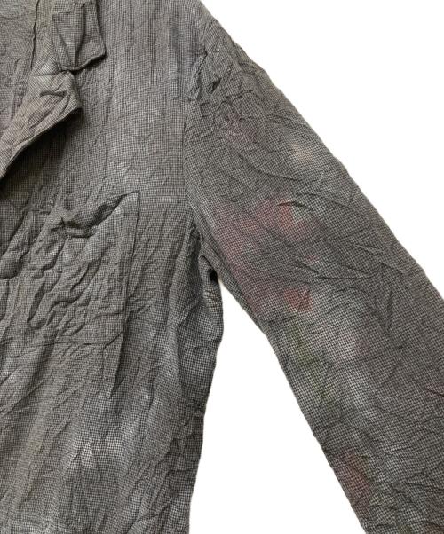 Yohji Yamamoto pour homme（ヨウジヤマモト プールオム）Yohji Yamamoto pour homme (ヨウジヤマモト プールオム) 14SS 製品染め皴加工コート ブラック×グレー サイズ:3の古着・服飾アイテム