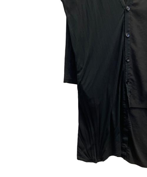 GROUND Y（グラウンドワイ）GROUND Y (グラウンドワイ) 切替ロングカーディガン ブラック サイズ:3の古着・服飾アイテム