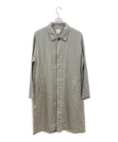 RINEN（リネン）RINEN (リネン) 40/1リネン平織 比翼コート グレー サイズ:3の古着・服飾アイテム