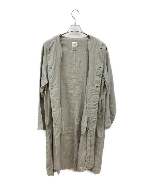 RINEN（リネン）RINEN (リネン) 40/1リネン平織 比翼コート グレー サイズ:3の古着・服飾アイテム