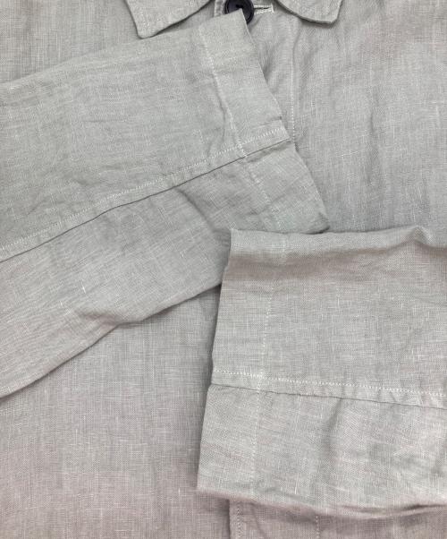 RINEN（リネン）RINEN (リネン) 40/1リネン平織 比翼コート グレー サイズ:3の古着・服飾アイテム