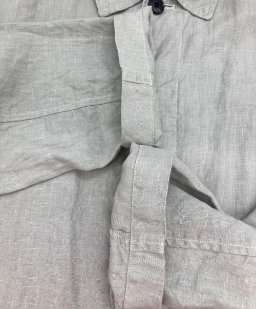 RINEN（リネン）RINEN (リネン) 40/1リネン平織 比翼コート グレー サイズ:3の古着・服飾アイテム