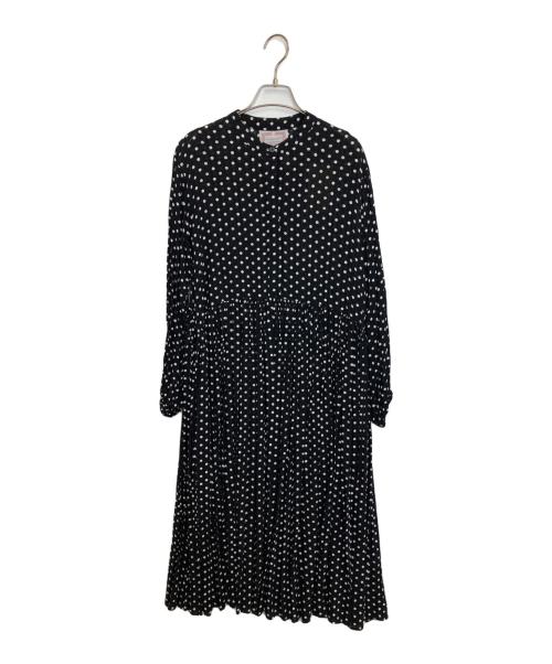 BEARDSLEY（ビアズリー）BEARDSLEY (ビアズリー) ドットギャザーワンピース ブラック サイズ:1 未使用品の古着・服飾アイテム