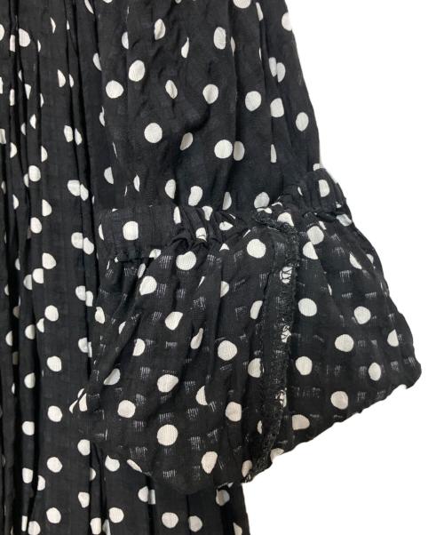 BEARDSLEY（ビアズリー）BEARDSLEY (ビアズリー) ドットギャザーワンピース ブラック サイズ:1 未使用品の古着・服飾アイテム