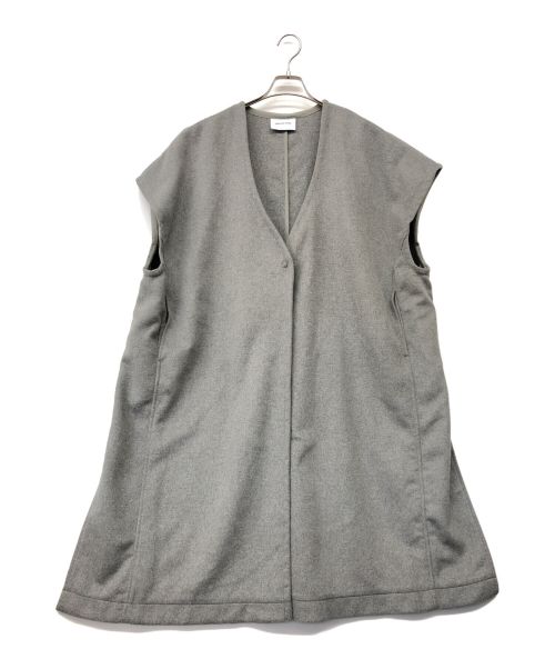 solamonat poche（ソラモナ ポッシェ）solamonat poche (ソラモナ ポッシェ) ウール混メルトンロングワイドベスト グレー サイズ:不明の古着・服飾アイテム