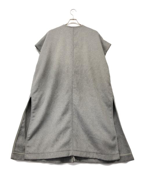 solamonat poche（ソラモナ ポッシェ）solamonat poche (ソラモナ ポッシェ) ウール混メルトンロングワイドベスト グレー サイズ:不明の古着・服飾アイテム