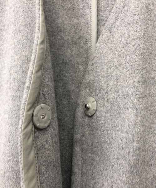 solamonat poche（ソラモナ ポッシェ）solamonat poche (ソラモナ ポッシェ) ウール混メルトンロングワイドベスト グレー サイズ:不明の古着・服飾アイテム