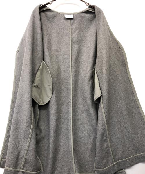 solamonat poche（ソラモナ ポッシェ）solamonat poche (ソラモナ ポッシェ) ウール混メルトンロングワイドベスト グレー サイズ:不明の古着・服飾アイテム