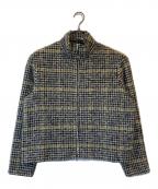 OUR LEGACYアワーレガシー）の古着「SHRUNKEN FULLZIP POLO Prenzlauer Houndstooth」｜グレー