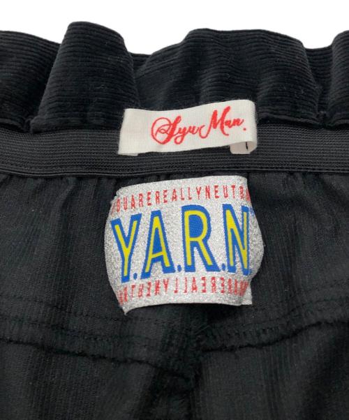 SYUMAN.（シュウマン）SYUMAN. (シュウマン) Ravioli Easy Trousers Type Velours ブラック サイズ:１の古着・服飾アイテム