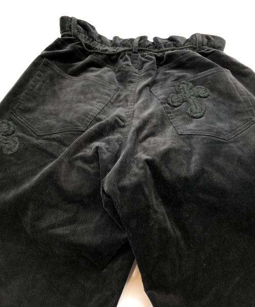 SYUMAN.（シュウマン）SYUMAN. (シュウマン) Ravioli Easy Trousers Type Velours ブラック サイズ:１の古着・服飾アイテム