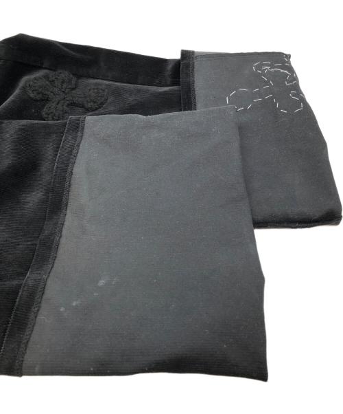 SYUMAN.（シュウマン）SYUMAN. (シュウマン) Ravioli Easy Trousers Type Velours ブラック サイズ:１の古着・服飾アイテム