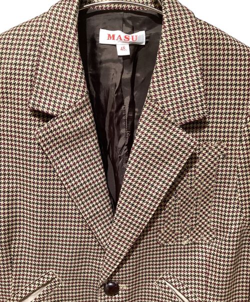 masu（エムエーエスユー）masu (エムエーエスユー) VARSITY TAILORED JACKET(バーシティテーラードジャケット) ブラウン サイズ:48の古着・服飾アイテム