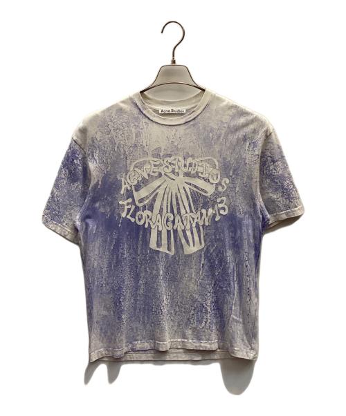 Acne studios（アクネ ストゥディオス）Acne studios (アクネ ストゥディオス) プラスタープリントTシャツ ブルー×ホワイト サイズ:xxsの古着・服飾アイテム