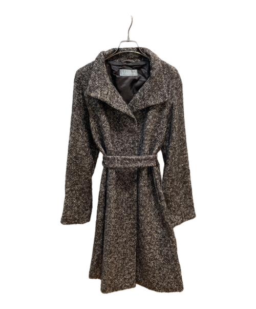 MaxMara（マックスマーラ）MaxMara (マックスマーラ) スタンドカラーツイードコート ブラウン サイズ:38の古着・服飾アイテム