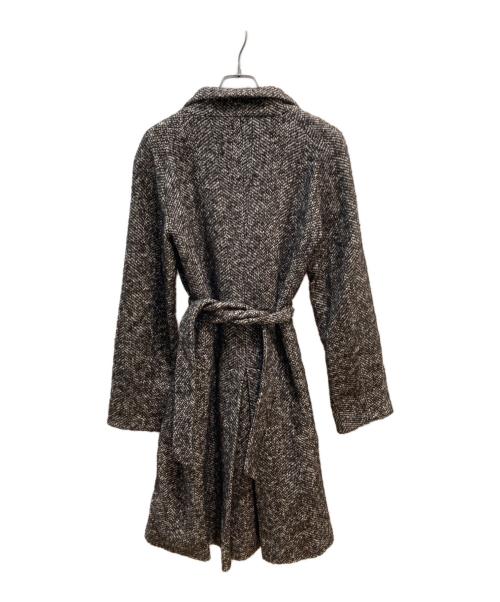 MaxMara（マックスマーラ）MaxMara (マックスマーラ) スタンドカラーツイードコート ブラウン サイズ:38の古着・服飾アイテム