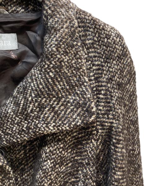 MaxMara（マックスマーラ）MaxMara (マックスマーラ) スタンドカラーツイードコート ブラウン サイズ:38の古着・服飾アイテム