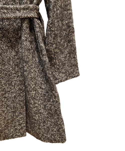 MaxMara（マックスマーラ）MaxMara (マックスマーラ) スタンドカラーツイードコート ブラウン サイズ:38の古着・服飾アイテム