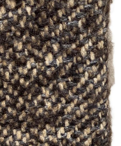 MaxMara（マックスマーラ）MaxMara (マックスマーラ) スタンドカラーツイードコート ブラウン サイズ:38の古着・服飾アイテム