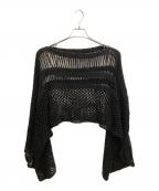 HAVEL studio×L'appartementハーヴェル スタジオ×アパルトモン）の古着「LINEN CROCHET PILLOVER」｜ブラック