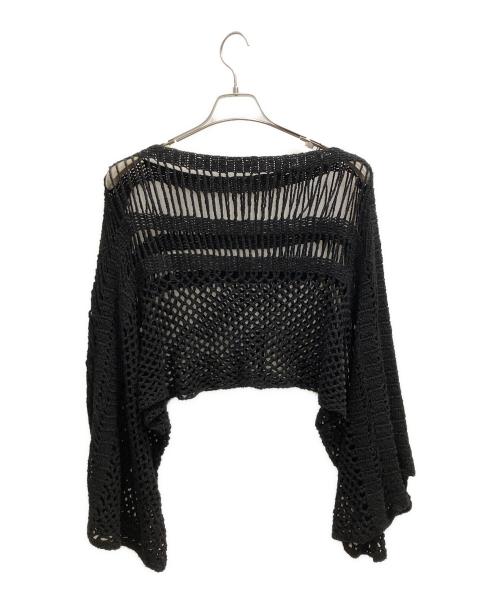 HAVEL studio（ハーヴェル スタジオ）HAVEL studio (ハーヴェル スタジオ) L'appartement (アパルトモン) LINEN CROCHET PILLOVER ブラック サイズ:SIZE 38の古着・服飾アイテム