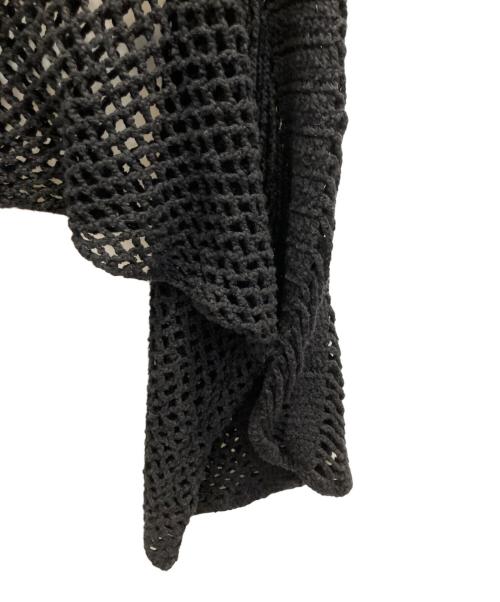 HAVEL studio（ハーヴェル スタジオ）HAVEL studio (ハーヴェル スタジオ) L'appartement (アパルトモン) LINEN CROCHET PILLOVER ブラック サイズ:SIZE 38の古着・服飾アイテム