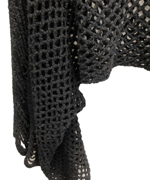 HAVEL studio（ハーヴェル スタジオ）HAVEL studio (ハーヴェル スタジオ) L'appartement (アパルトモン) LINEN CROCHET PILLOVER ブラック サイズ:SIZE 38の古着・服飾アイテム