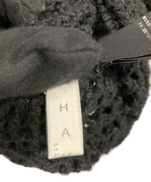 HAVEL studio（ハーヴェル スタジオ）HAVEL studio (ハーヴェル スタジオ) L'appartement (アパルトモン) LINEN CROCHET PILLOVER ブラック サイズ:SIZE 38の古着・服飾アイテム