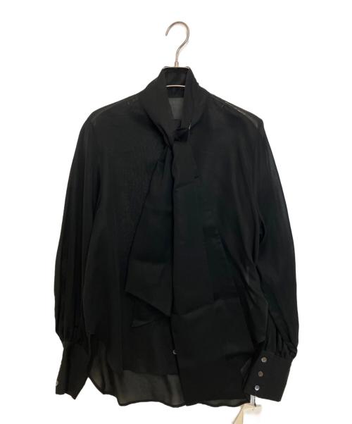 Whim Gazette（ウィムガゼット）Whim Gazette (ウィムガゼット) ボウタイブラウス ブラック サイズ:Free 未使用品の古着・服飾アイテム
