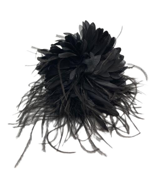 INDRESS（インドレス）INDRESS (インドレス) オーストリッチフェザーコサージュ ブラックの古着・服飾アイテム