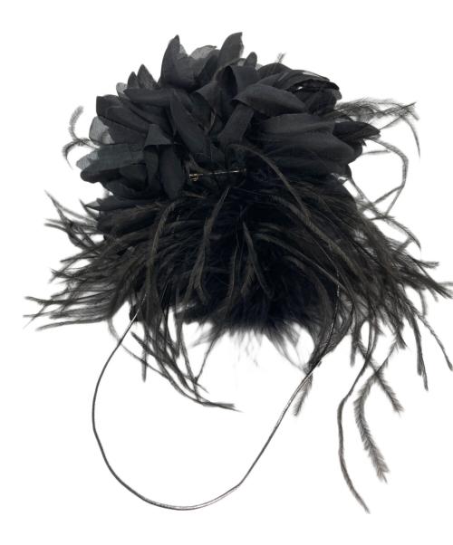 INDRESS（インドレス）INDRESS (インドレス) オーストリッチフェザーコサージュ ブラックの古着・服飾アイテム