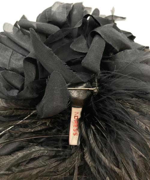 INDRESS（インドレス）INDRESS (インドレス) オーストリッチフェザーコサージュ ブラックの古着・服飾アイテム