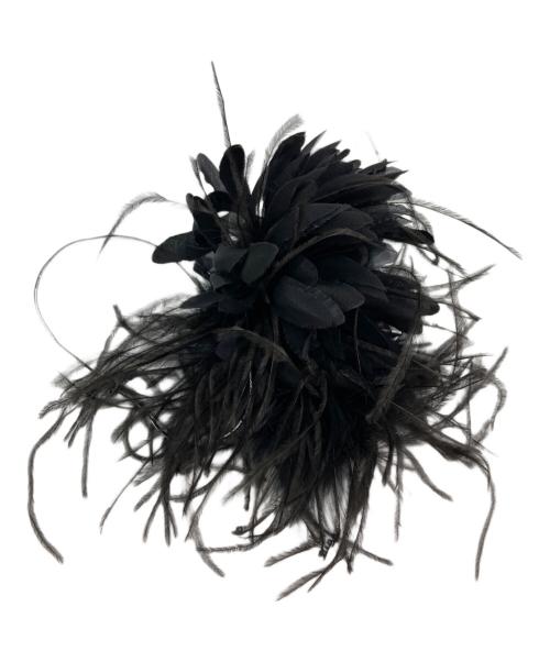 INDRESS（インドレス）INDRESS (インドレス) オーストリッチフェザーコサージュ ブラックの古着・服飾アイテム