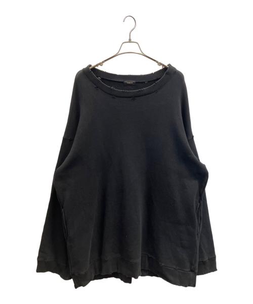 UNDERCOVER（アンダーカバー）UNDERCOVER (アンダーカバー) クラッシュ加工スウェット ブラック サイズ:3の古着・服飾アイテム