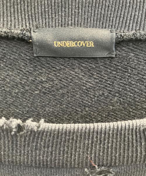 UNDERCOVER（アンダーカバー）UNDERCOVER (アンダーカバー) クラッシュ加工スウェット ブラック サイズ:3の古着・服飾アイテム
