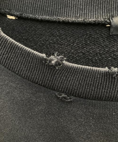 UNDERCOVER（アンダーカバー）UNDERCOVER (アンダーカバー) クラッシュ加工スウェット ブラック サイズ:3の古着・服飾アイテム