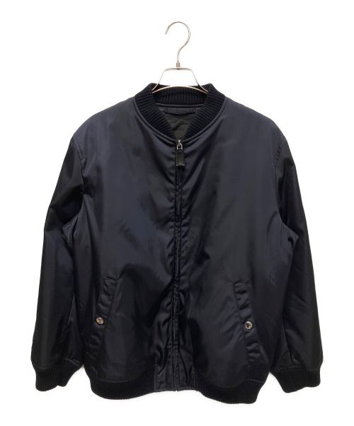 PRADA（プラダ）PRADA (プラダ) プレートボンバージャケット ネイビー サイズ:52の古着・服飾アイテム