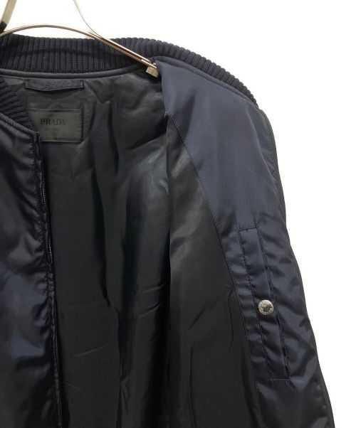 PRADA（プラダ）PRADA (プラダ) プレートボンバージャケット ネイビー サイズ:52の古着・服飾アイテム