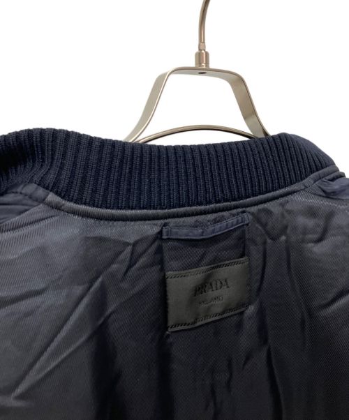 PRADA（プラダ）PRADA (プラダ) プレートボンバージャケット ネイビー サイズ:52の古着・服飾アイテム