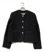 Dunstダンスト）の古着「CLASSIC BOUCLE TWEED JACKET」｜ブラック