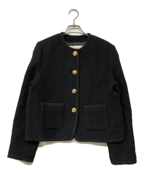 Dunst（ダンスト）Dunst (ダンスト) CLASSIC BOUCLE TWEED JACKET ブラック サイズ:Ｓの古着・服飾アイテム
